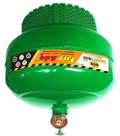 ถังดับเพลิงอัตโนมัติ เคมีสูตรน้ำ แขวนเพดาน ทำงานเองที่ 68°C เซฟตี้แมน (SAFETYMAN) – บจก. ไนน์สกาย
